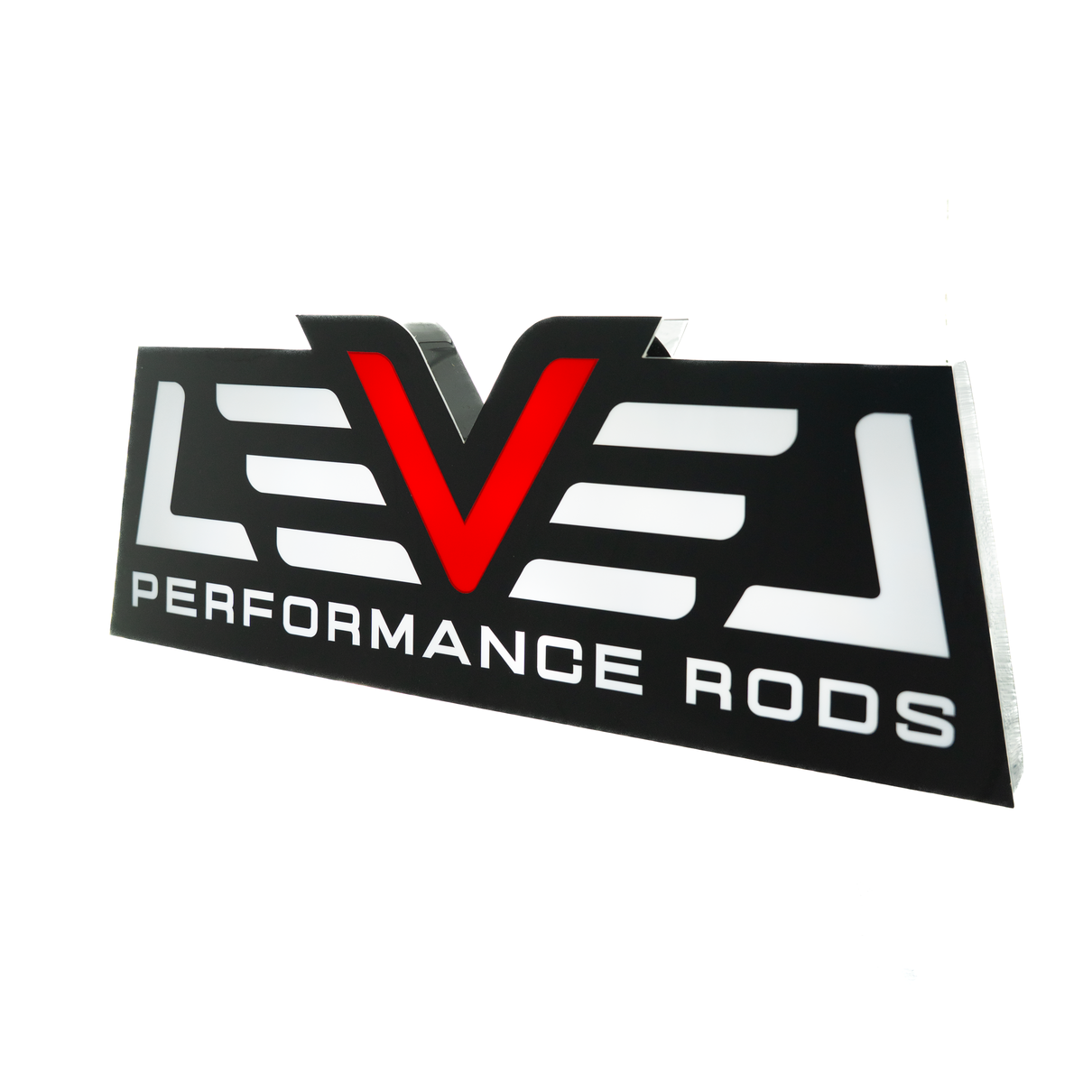Level Rods Illuminated Sign
