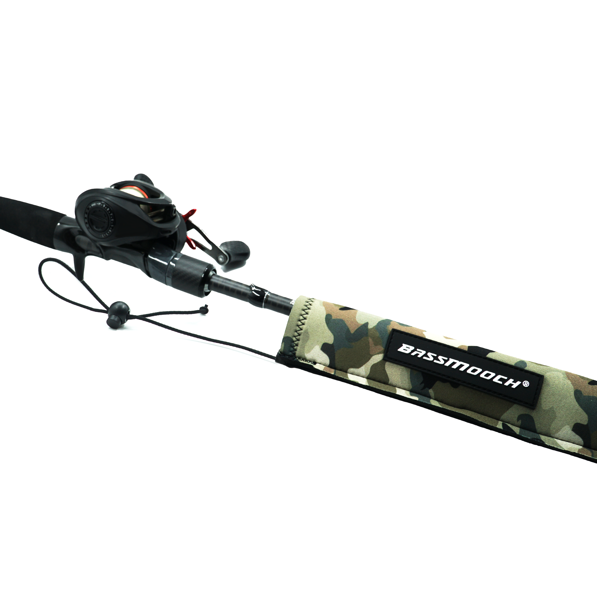 BassMooch Neo Rod Sleeve - Green Camo